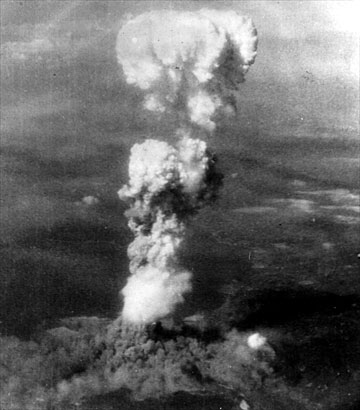 The Mushroom Cloud over Hiroshima, Japan